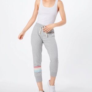 2 for $30 sale: Gap gray jogger sweatpants with rainbow stripes on right leg - L